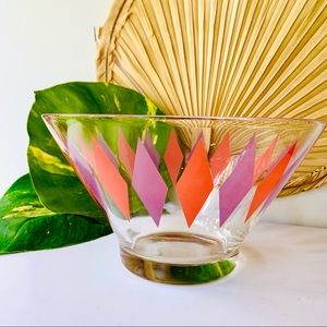 🌷SOLD🌷 STARLITE Atomic MCM Bowl - Harlequin Diamond